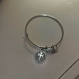 Silver cross Alex and Ani bracelet